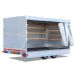 Huifdoek 3116-Z-SFZ-16-7500 ten behoeve van huif met schuifzeil voor Eduard plateauwagen, multitransporter of kipper met een laadbak van 310x160cm Hoogte 160cm gemeten vanaf de laadvloer. Kleur van het huifdoek is 7500 grijs.