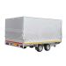 Standaard huifdoek 406x220x180cm 4022-Z-STD-18-7500 ten behoeve van standaard huif voor Eduard plateauwagen of multitransporter met een laadbak van 406x220cm. Hoogte 180cm gemeten vanaf de laadvloer. Kleur van het huifdoek is 7500 grijs.