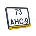Witte motor kentekenplaat 21x14cm voor Cochet motortrailer