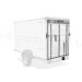 Neergaande achterklep i.p.v. achterdeur voor Humbaur gesloten aanhangwagen 251x132x152cm