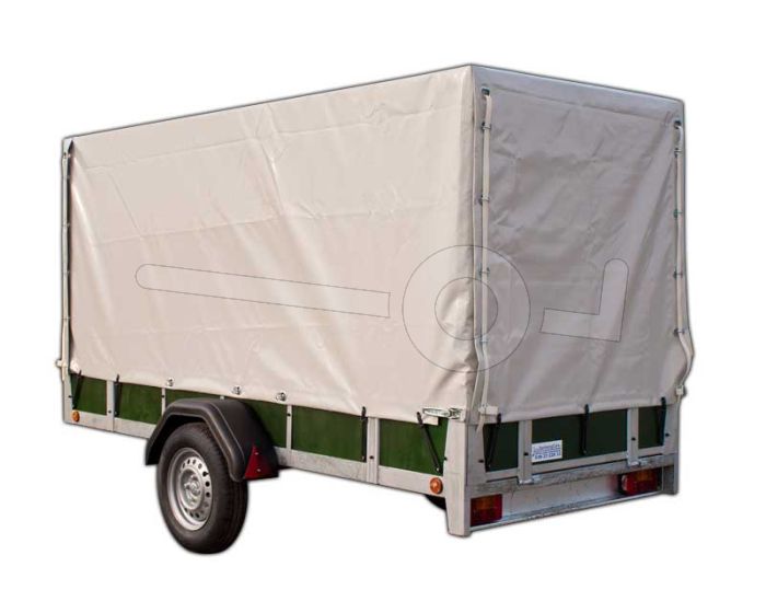 Complete huif van 150 cm hoog voor een Twins Trailers aanhangwagen 225 x 132 cm