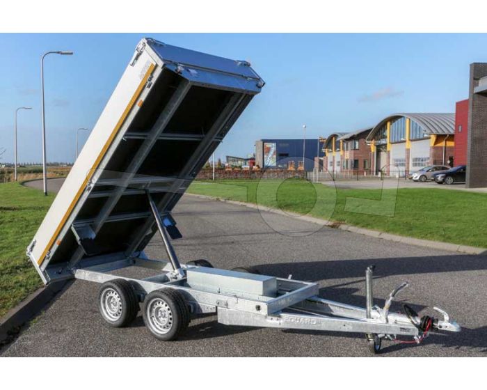 Elektrische kipper aanhangwagen Eduard 310x160cm 750kg ongeremde tandemasser