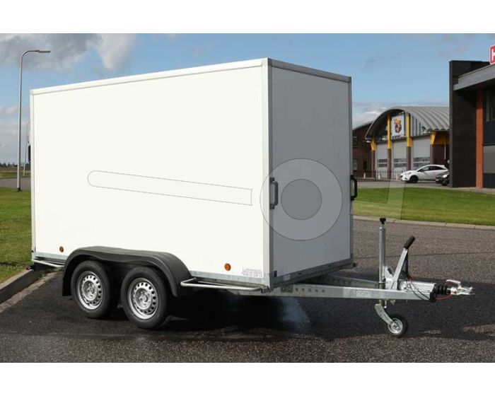 Gesloten aanhangwagen Power Trailer afmeting 307x150x188 cm, tandemas geremd, bruto laadvermogen 2000kg