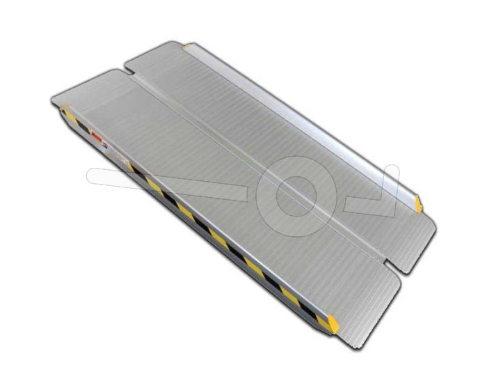 Opvouwbare aluminium oprijplaat voor rolstoel 150x74cm draagvermogen 200kg