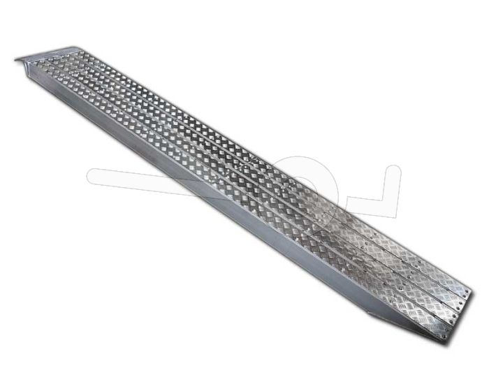 Aluminium oprijplaat Metalmec M120S/5/20 met aluminium loopvlak 250x60cm draagvermogen 10850kg