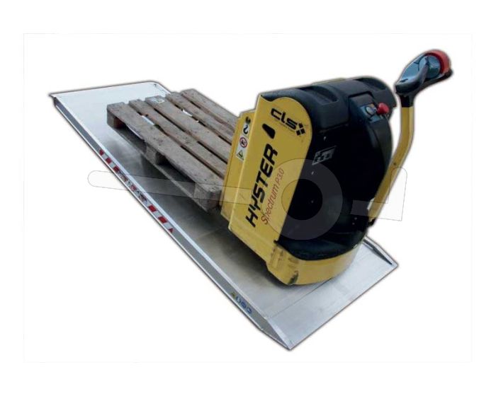 Brede aluminium oprijplaat MPCP3600 lengte 360 centimeter breedte 1000 centimeter draagvermogen 2000 kilogram