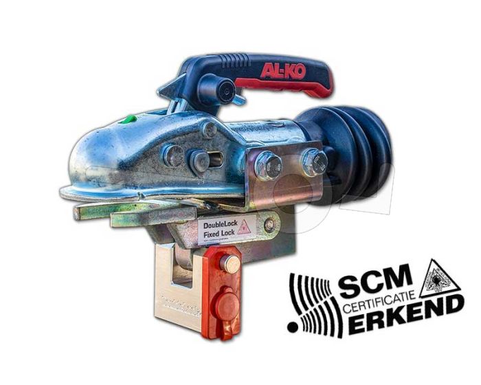 DoubleLock disselslot, type B Al-Ko, SCM goedgekeurd, voor geremde aanhangwagens met een Al-Ko koppeling tot en met 3000kg
