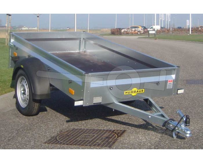 Humbaur Steely enkelas aanhangwagen met metalen borden 205x110cm 750kg ongeremd