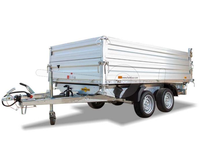 Aluminium opzetborden 35cm hoog voor Humbaur HTK 3-zijdige kipper met bakmaat 314x175cm.