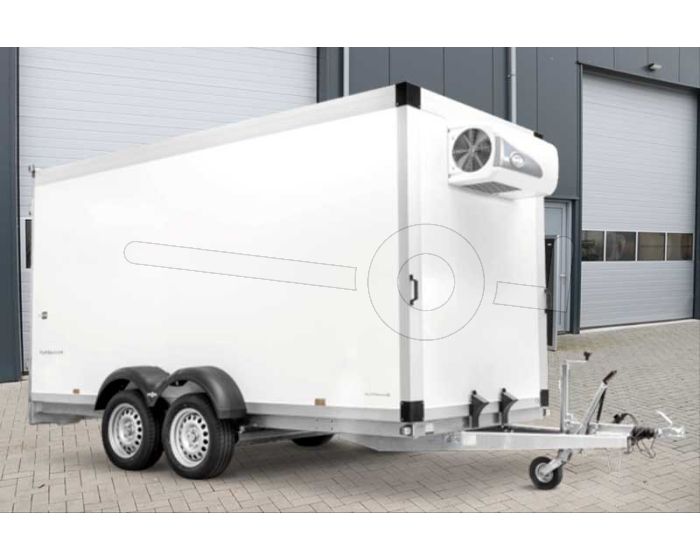 Humbaur vriesaanhangwagen TK 254218-24PF80 met 80mm geïsoleerde wanden en Govi 2000 P koelaggregaat
