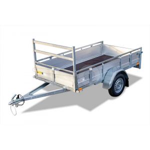 Open bakwagen met aluminium borden Twins Trailers 257x132cm enkelas 750kg ongeremd