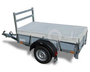 Vlakzeil compleet 220x130cm voor VDM bakwagen, kleur grijs, Ongemonteerd.