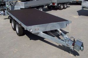 Eduard plateauwagen zonder laadborden, afmeting 330x180cm, laadvloerhoogte 72cm, bruto laadvermogen 2000kg