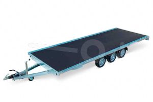 Eduard tridem plateauwagen zonder borden 5520-5-PV-350-63, laadvloer 556x200cm, bruto laadvermogen 3500kg, laadvloerhoogte 63cm, geremde 3 asser met 195/50R13 banden