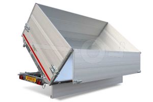 70cm hoge bovenscharnierende opzetborden voor Eduard plateauwagen, multitransporter of kipper met een laadbak van 310x160 cm