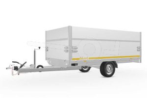 Opzetborden set 60cm (extra hoogte) bovenscharnierend 310x160cm, voor Eduard plateauwagen, kipper of multitransporter