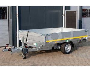 Kipper achterwaarts Eduard 2615-3-13-1363-J, Lxb 260x150cm, Bruto 1350kg (950kg netto), Handmatige bediening, Lvh 63cm, Borden 30cm, Enkelas geremd, Banden 195/50R13