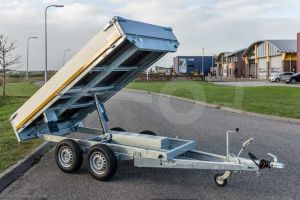 Achterwaartse kipper 310x160cm 2000kg laadvloerhoogte 63cm