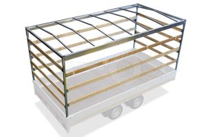 Huifstellage 330x180x180cm 3318-S-STD-180 voor Eduard plateauwagen, multitransporter of kipper met een laadbak van 330x180cm. Hoogte 180cm, gemeten vanaf de laadvloer.