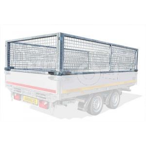 Loofrekken 356x200 (lxb bak) 70cm hoog voor Eduard plateuawagen, kipper of multitransporter met borden