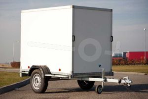 Power Trailer enkelasser gesloten aanhangwagen 200x132x150cm, 750kg, ongeremd.