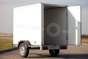 Gesloten aanhangwagen Power Trailer 200x132125cm ongeremde enkelasser 750kg