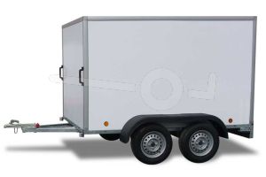 Power Trailer gesloten aanhangwagen 252x125x180cm, model PS Nr2 type 6, Bruto 750kg, Tandemas ongeremd