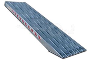 Aluminium oprijplaat Metalmec M120S/3/50 met rubber loopvlak 500x36cm draagvermogen 2393kg