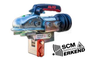 DoubleLock disselslot B35, SCM goedgekeurd, geschikt voor geremde trailers van 3500kg met een AL-KO koppeling voorzien van twee horizontaal gemonteerde M12 bouten.