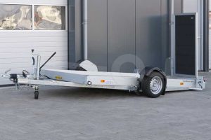 Transporter voor kleine voertuigen Humbaur HKT 153117 S, Lxb 310x176cm, Bruto 1500kg (1135kg netto), Handmatig hydraulisch zakbaar, Lvh 42cm, Borden 15cm, Oprijhoek 4&deg;, Enkelas geremd, Banden 195/50R13