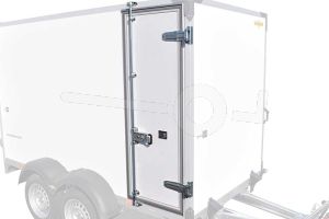 Zijdeur voor Humbaur gesloten aanhangwagen, 186x60cm met containersluiting, voor bakafmeting 304x151x200cm