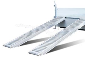 Aluminium oprijplaten 247cm lang draagvermogen 1.900kg voor Humbaur HTK kipper