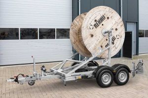 Kabelhaspel aanhangwagen Humbaur KTA 3000 afmeting 220x145x185cm.