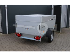 Humbaur aluminium bagagewagen (lxbxh) 251x131x68cm, type HA 132513-5 FS met deksel, Bruto 1300kg (1043kg netto), Aluminium wanden, Enkelas geremd, Banden 185/65R14