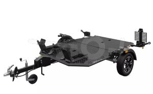 Lorries MT2 Black Edition verlaagbare motortrailer opvouwbaar, 240x174cm, Enkelas ongeremd, bruto 750kg (501kg netto), laadvloerhoogte ca.45cm.