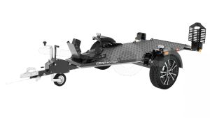 Lorries MT1 Black Edition verlaagbare motortrailer opvouwbaar, 238x104cm, bruto 750kg (580kg netto), laadvloerhoogte ca.45cm, kleur zwart, enkelas ongremd, banden 155/70R13
