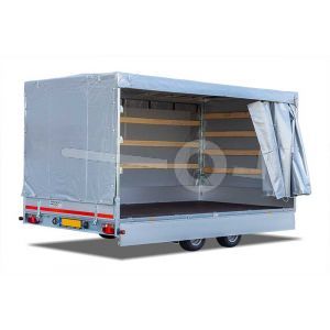 Schuifzeil huifdoek voor Eduard plateauwagen 310x200, 200cm hoog vanaf de laadvloer, (zonder frame) diverse kleuren mogelijk