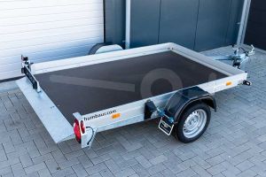 Humbaur HKT 182515 S verlaagbare aanhangwagen met elektrische bediening, afmeting 250x157cm, bruto 1800kg