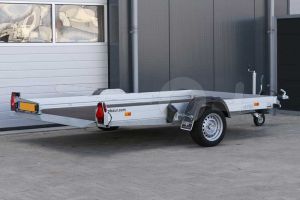 Humbaur hydraulisch zakbare transporter HKT 182817 S, 280x176cm, bruto laadvermogen 1800kg, met elektrische bediening op de dissel