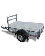 Vlakzeil compleet, voor Twins Trailers bakwagen 257x132, grijs, ongemonteerd