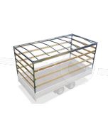 Huifstellage voor Eduard plateauwagen 230x145cm, 160cm hoogte vanaf laadvloer (alleen frame)