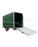 Optionele achterklep 150x150cm in plaats van twee achterdeuren Power Trailer gesloten aanhangwagen