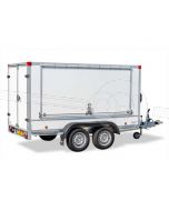 Gesloten bakwagen optie powertrailer zijklep GEPLA-serie met slot en gasveren.