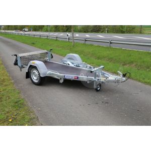 Motortrailer Blyss MP3  kantelbaar, afmeting laadvloer lxb 240x88cm (totale afmetingen lxb 327x159cm), enkelas ongeremd, Bruto 500kg (netto laadvermogen 320kg), Banden 155/80R13
