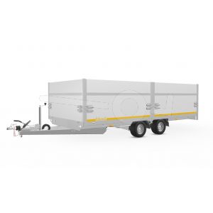 Opzetborden set 70cm (extra hoogte) bovenscharnierend 456x200cm, voor Eduard plateauwagen of multitransporter