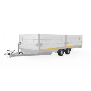 Opzetborden set 60cm (extra hoogte) bovenscharnierend 506x200cm, voor Eduard plateauwagen of multitransporter