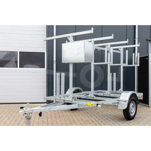 Voorzijde steigeraanhangwagen Twins Trailers