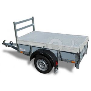 Vlakzeil compleet 300x130cm voor VDM bakwagen, kleur grijs, Ongemonteerd.