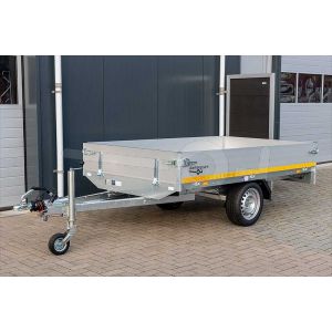 Geremde enkelasser Eduard plateauwagen 2014-3-PB30-150-63, laadbak 200x145cm, bruto 1500kg, laadvloerhoogte 63cm