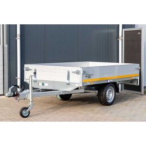 Eduard plateauwagen 2314-1-PB30-150-63, laadbak 230x145cm met 30cm borden, laadvermogen 1500kg op laadvloerhoogte 63cm